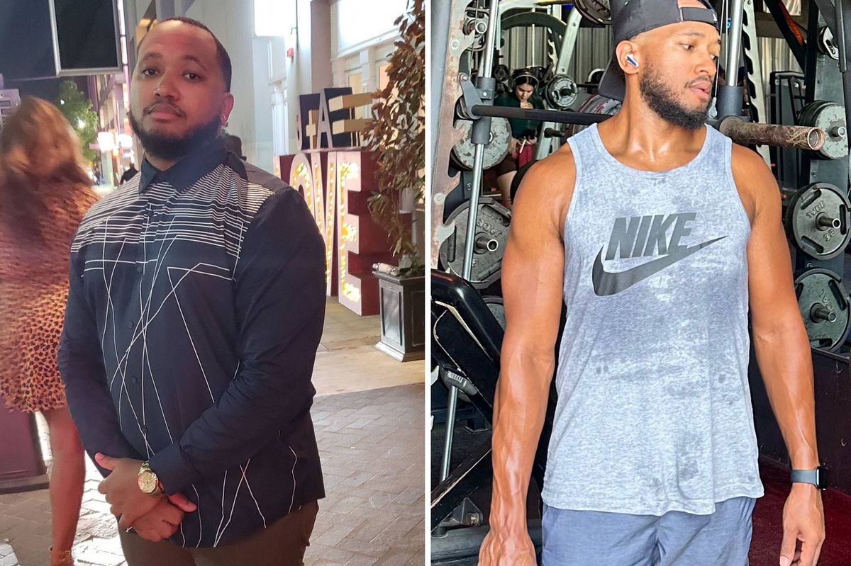 Brian Presley before and after using the Simple app