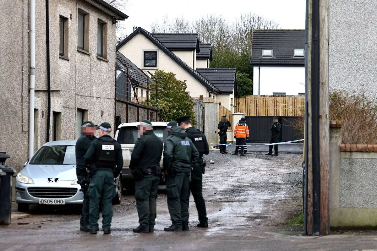 Police sealed off an area on Church Street, Cookstown today.