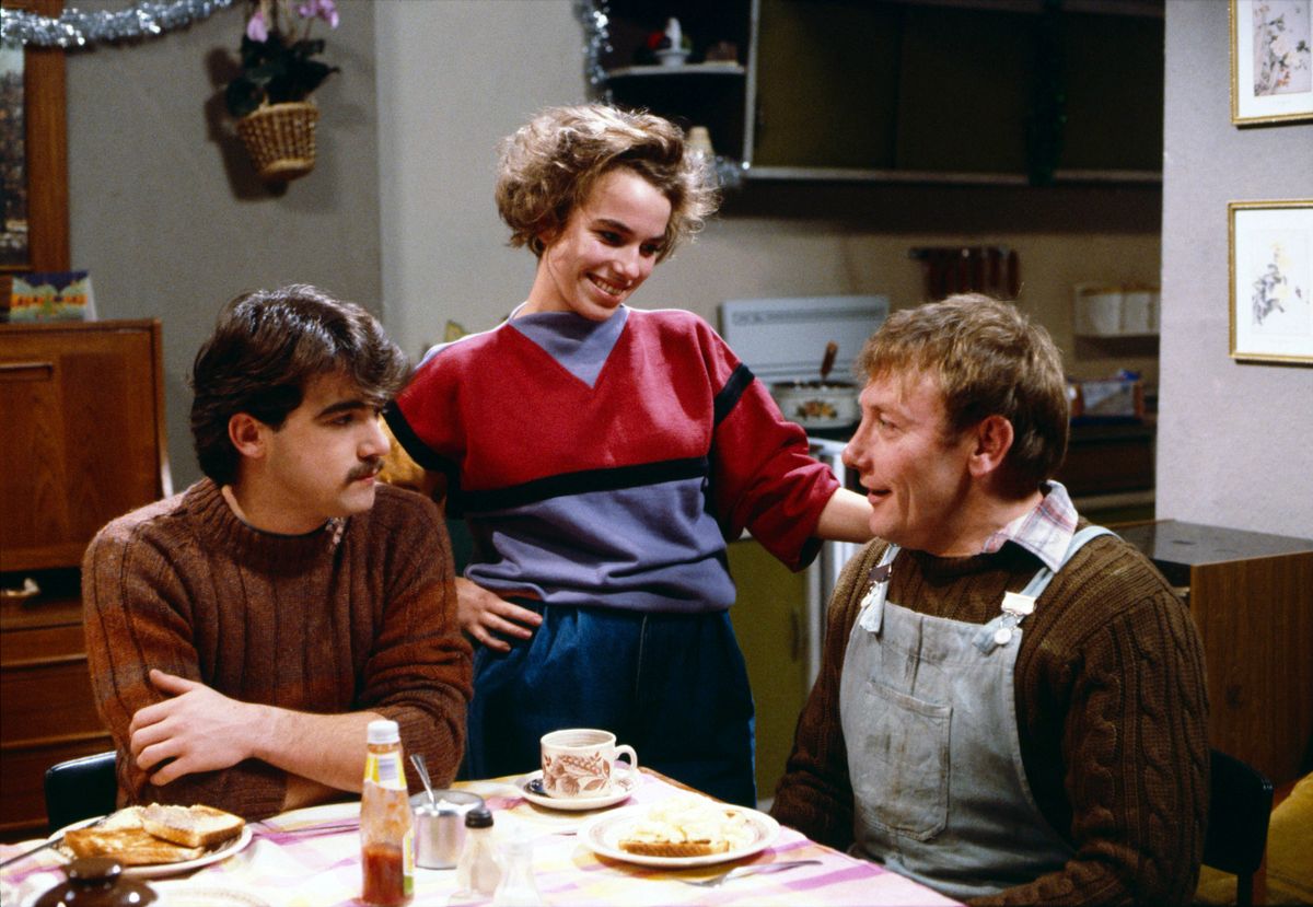 Michael Le Vell as Kevin Webster, Sue Devaney as Debbie Webster and Peter Armitage as Bill Webster