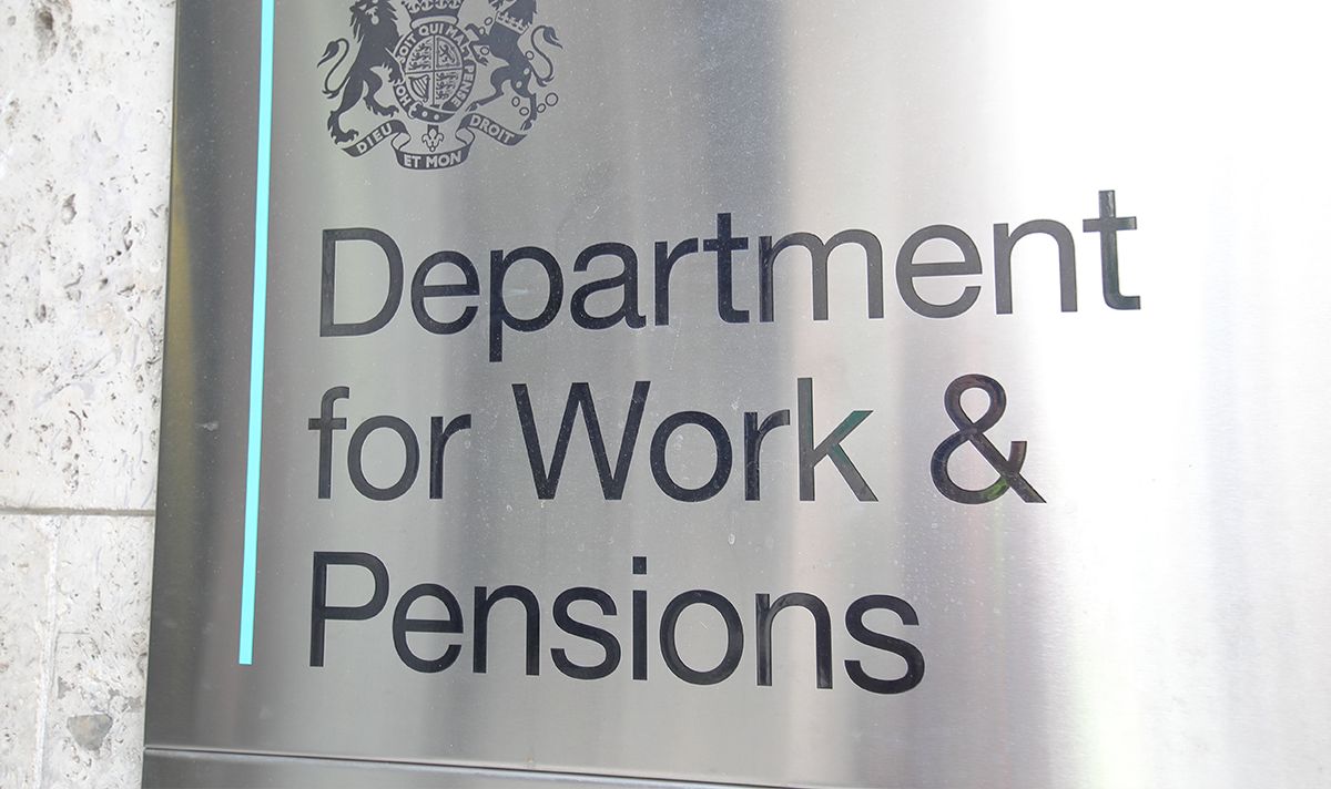 A DWP sign