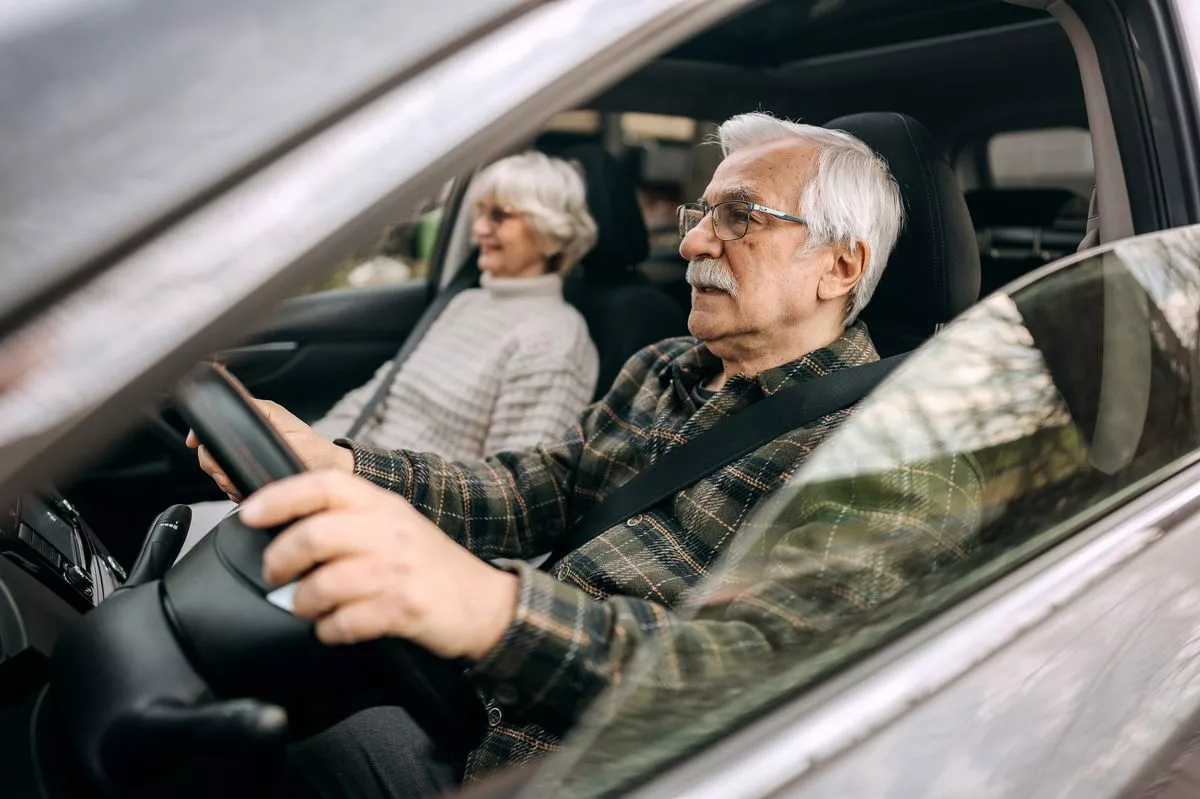 People with mild cognitive impairment displayed certain habits while driving - stock photo