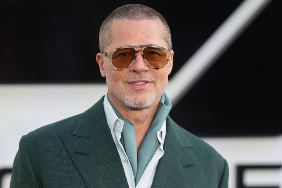Brad Pitt attends the "F1: The Movie" European Premiere at Cineworld Leicester Square on June 23, 2025 in London, England