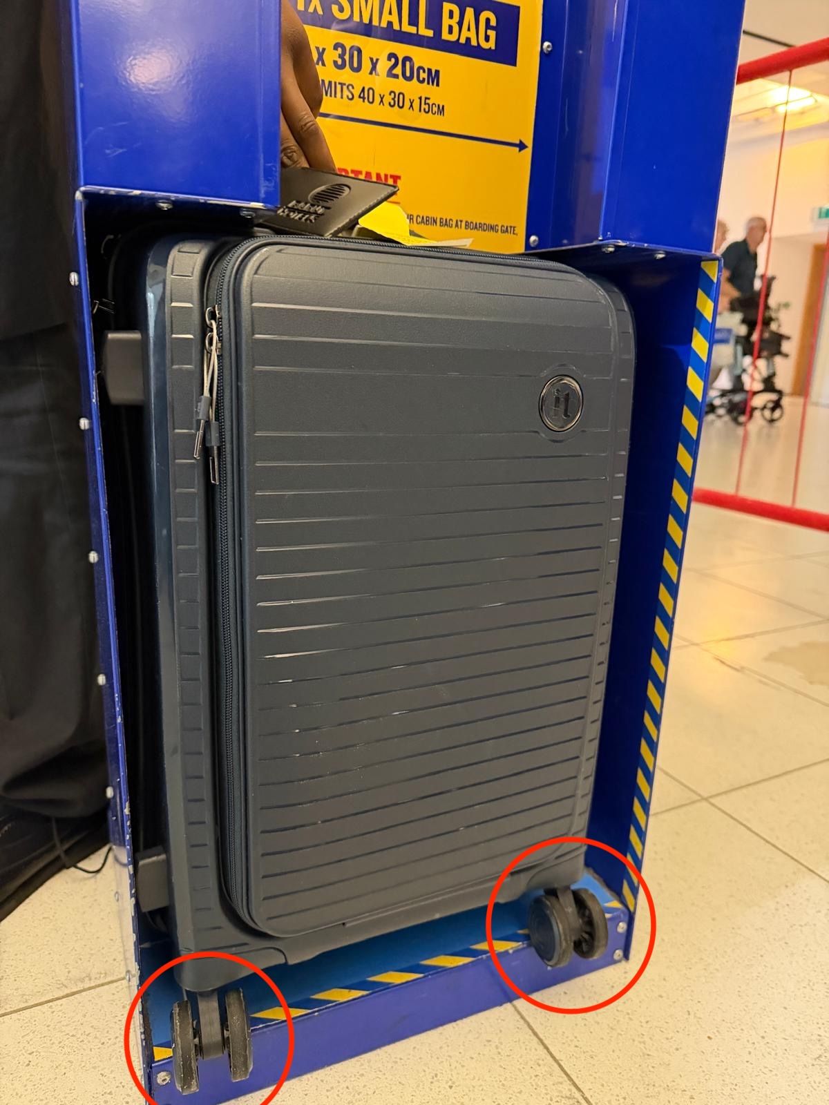 Pictured: Gilly's suitcase