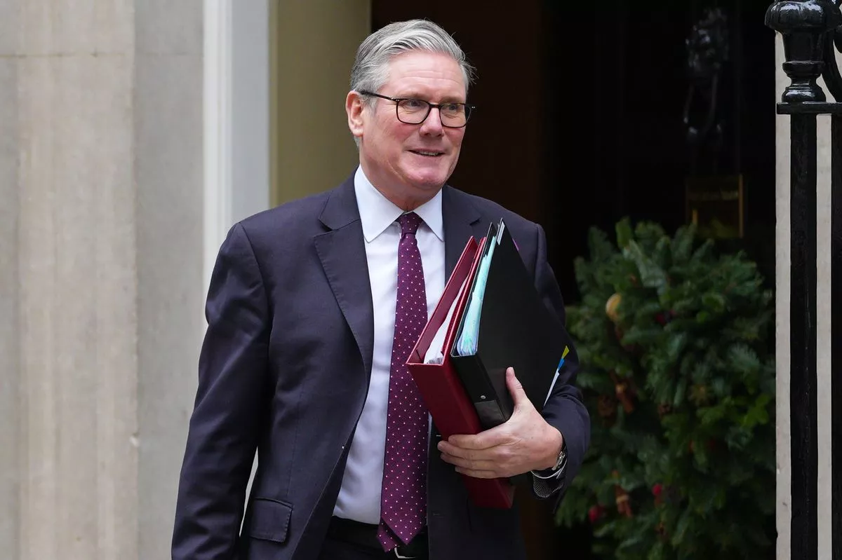 Prime Minister Keir Starmer departs Downing Street for PMQs on December 17, 2025 - his spokesman has today issued a new statement on inheritance tax after critics attacked the government