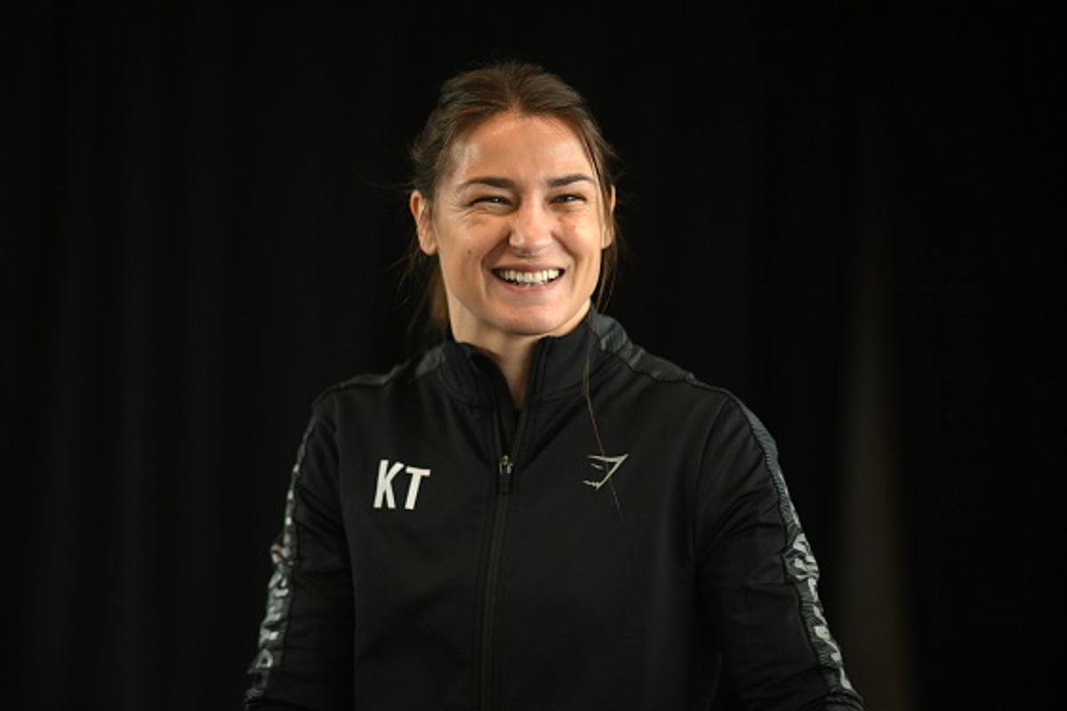  Katie Taylor during a media conference, held at the Hulu Theatre at Madison Square Garden in 2022