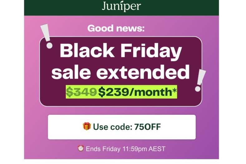 An advertisement for Black Friday.