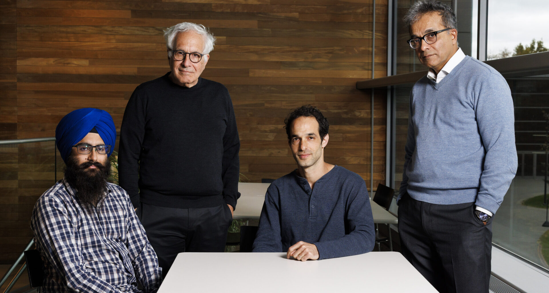 Ishaan Chandok (from left), Jeff Lichtman, Yaron Meirovitch, and Aravi Samuel