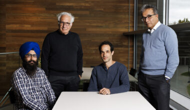 Ishaan Chandok (from left), Jeff Lichtman, Yaron Meirovitch, and Aravi Samuel