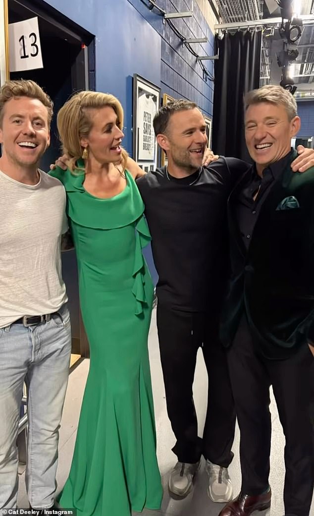 Her and Ben were also joined by two the members from McFly, Danny Jones and Harry Judd.