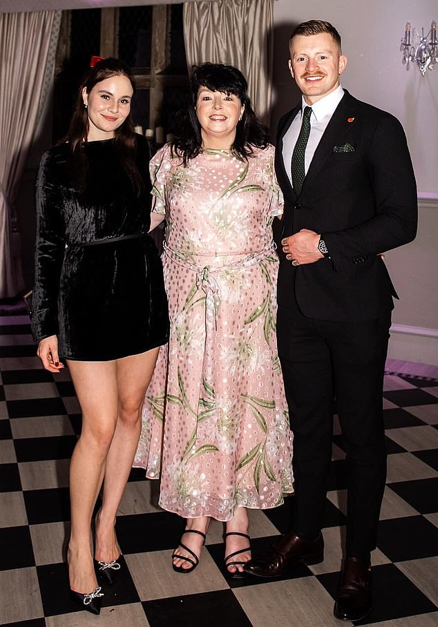 Holly Ramsay with Caroline Peaty and Olympic swimmer Adam. The row between the couple and the Olympian's mother is said to have started when the bride took a dislike to her outfit