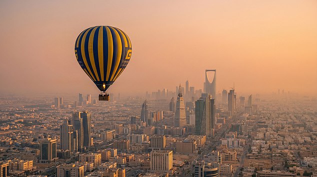 You'll be able to take in incredible views above the city of Riyadh in Saudi Arabia