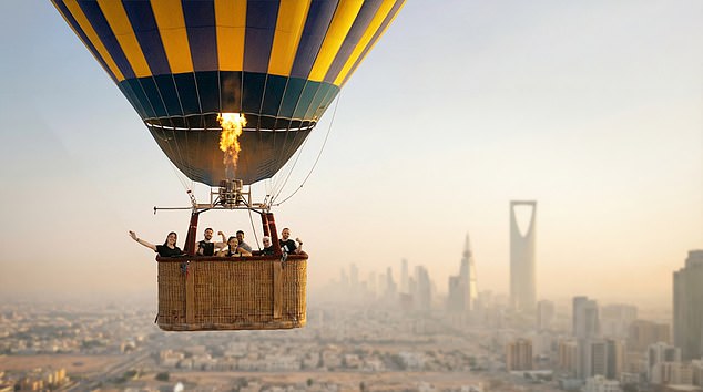 The events will take place in a hot air balloon - the highest fitness class in the world