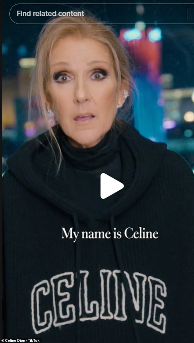 Céline Dion continued on her trendy quest as she revealed on Monday that she had decided to join TikTok after being deemed 'cool' by her kids