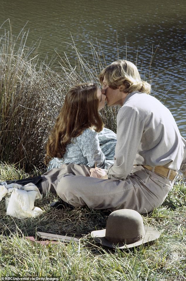 Gilbert, pictured as Laura Ingalls at age 15, kissed Dean Butler, 24, as Almanzo Wilder in a scene that aired in 1979
