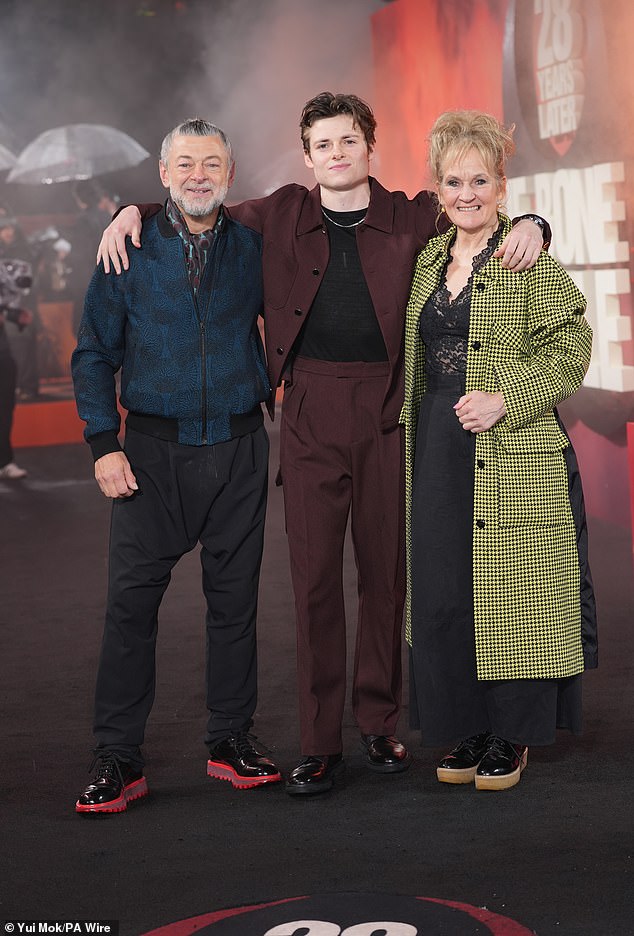 Andy Serkis, a veteran of Hollywood roles, supported his son Louis Ashbourne Serkis in one of his first acting roles