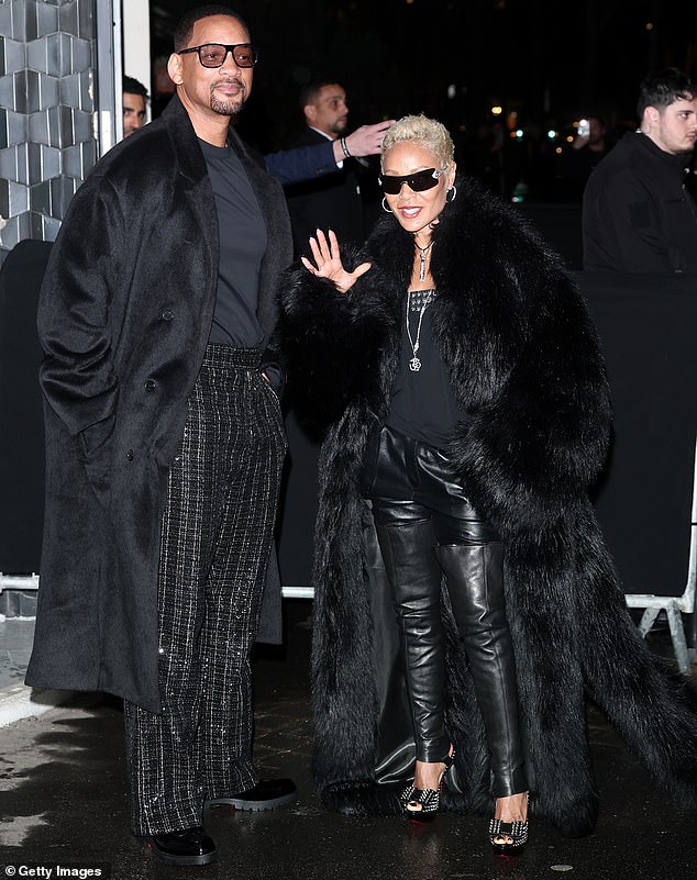 The star accessorized the outfit with a long necklace as well as silver-hooped earrings and fashionable shades