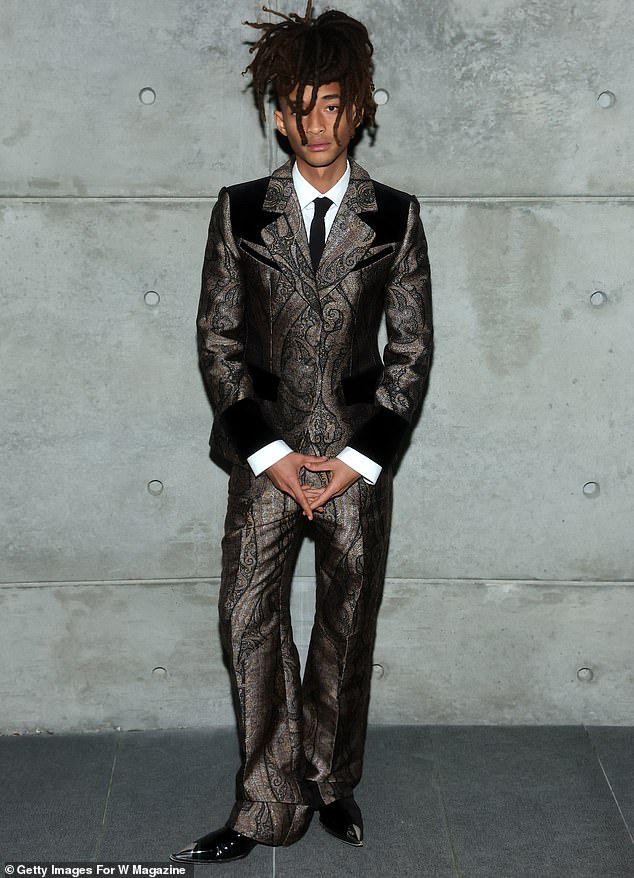 The former couple are parents to daughter Willow, 25, and son Jaden, 27 - who has taken on a big role in the fashion industry as the Men's Creative Director for Christian Louboutin; Jaden seen earlier this month in Beverly Hills