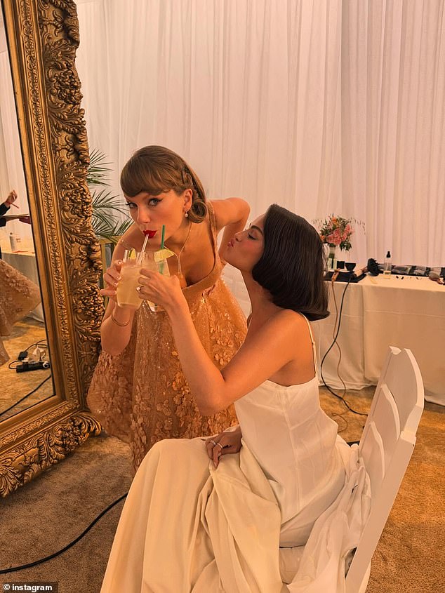 Gomez's BFF Taylor Swift was in attendance at the nuptials