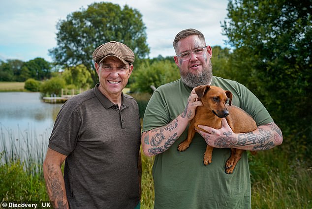 Vinnie, his dog Pip and singer Rag'n'Bone Man for the latest series of In The Country