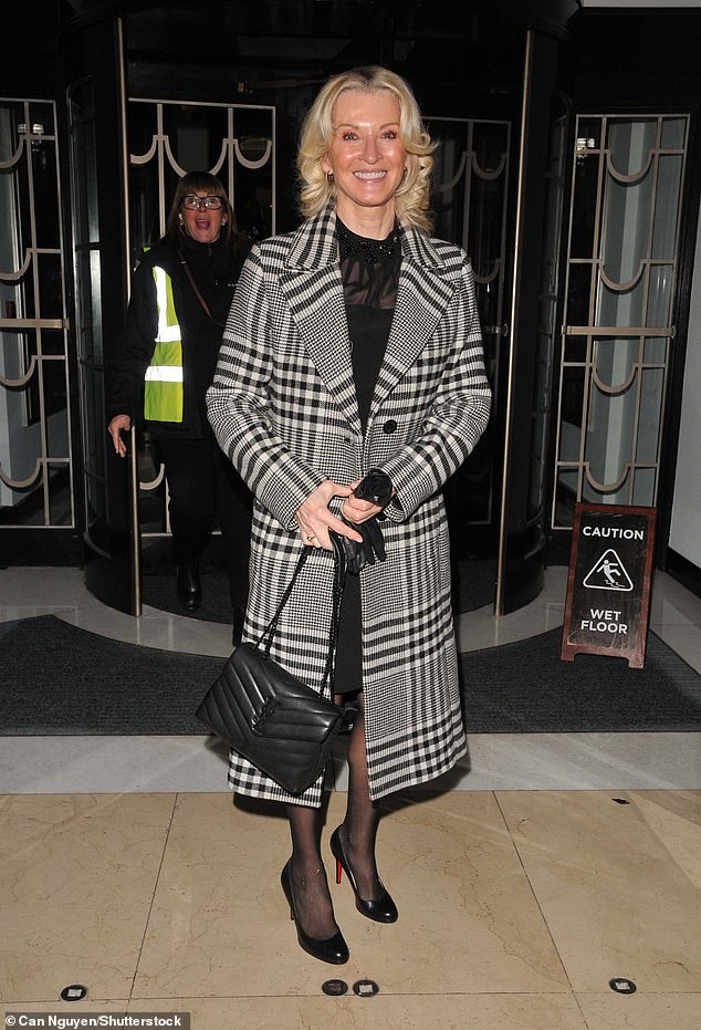 Also in attendance at the event was Gillian Taylforth who donned a black midi dress under a grey plaid coat