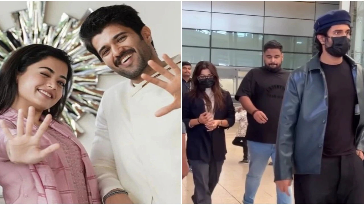 Rashmika Mandanna and Vijay Deverakonda return together from their romantic Roman holiday, papped at Hyderabad airport