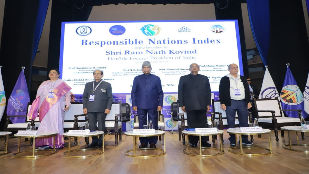 India is ranked 16th among 154 countries in the Responsible Nations Index (RNI), launched by former President Ram Nath Kovind here on Monday.