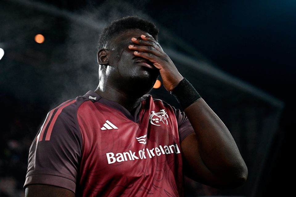 Edwin Edogbo, one of Munster's best performers against Castres, after his side's defeat at Thomond Park in Limerick. Photo: Seb Daly/Sportsfile