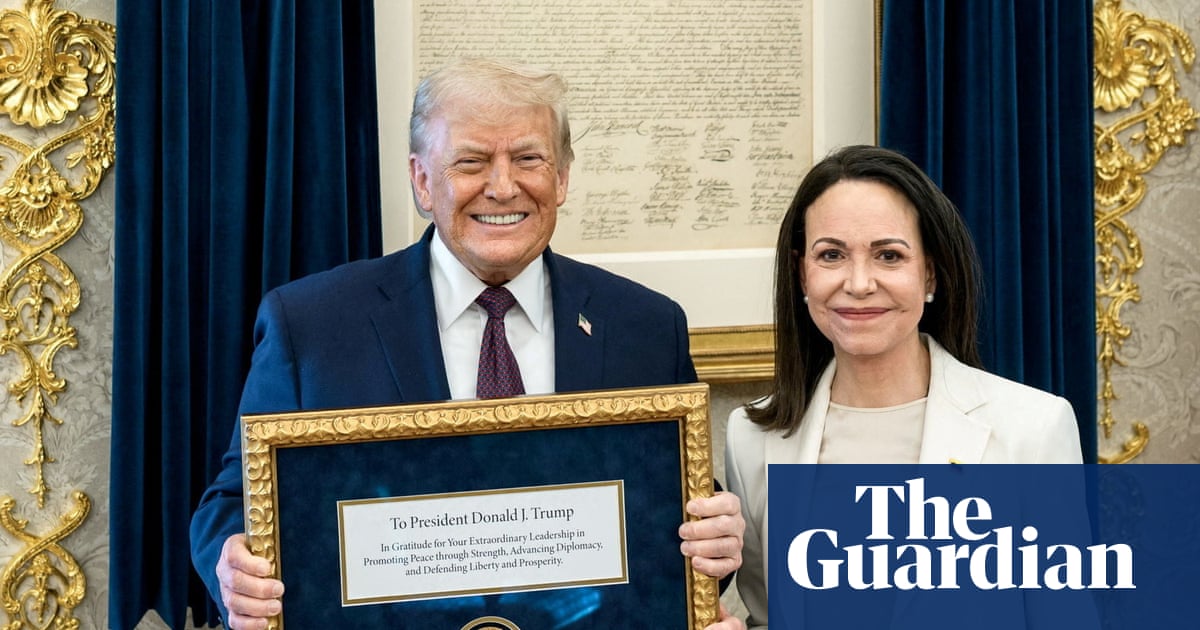 María Corina Machado presents Trump with her Nobel peace prize medal | María Corina Machado