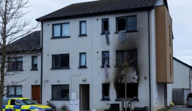 Garda at the scene in Finglas.