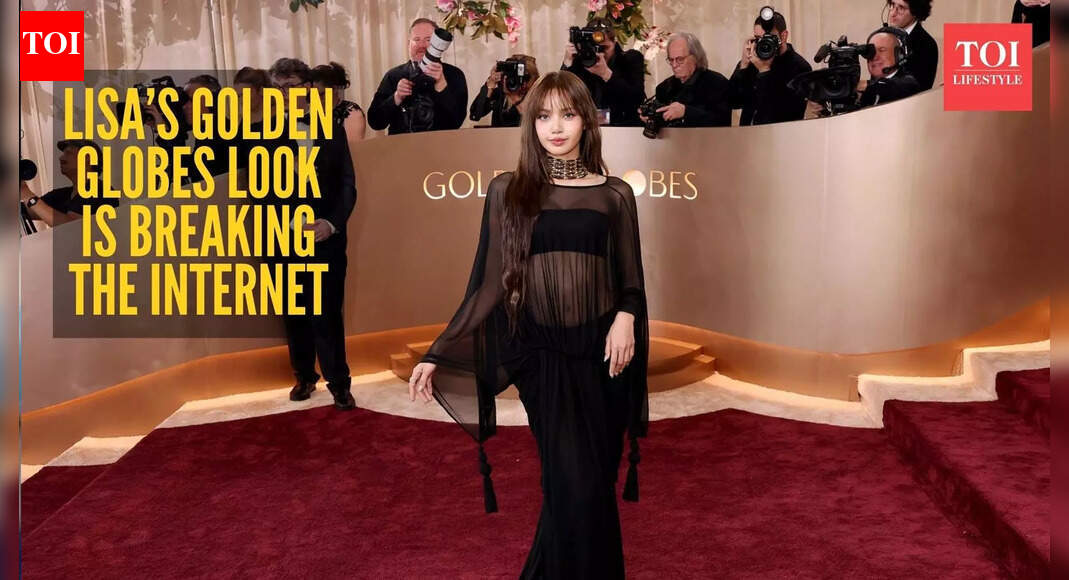 Sheer black dress and chocolate hair: BLACKPINK’s Lisa debuts stunning new look at Golden Globes 2026