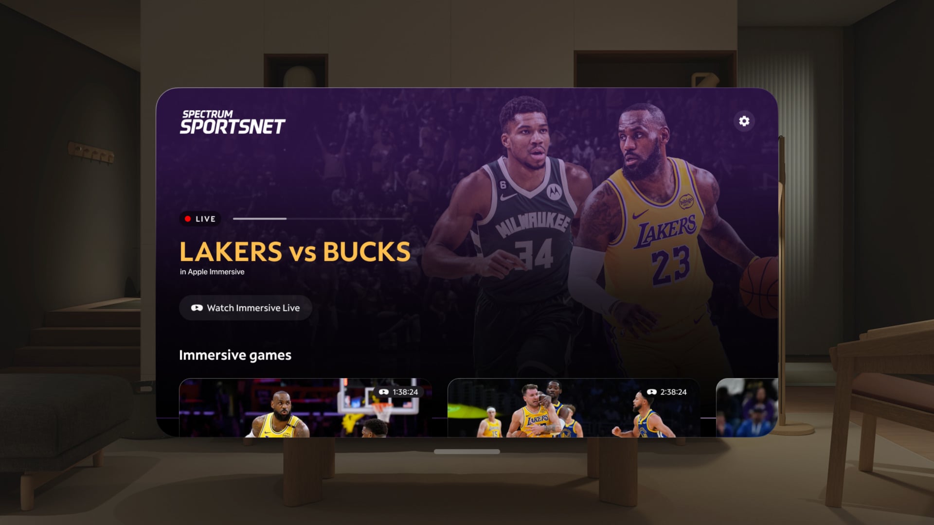 Apple Immersive Video Spectrum Sportsnet App