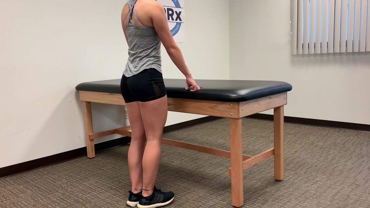 Standing hip abduction with support - YouTube