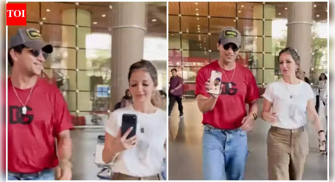 Arslan Goni playfully snatches Sussanne Khan’s phone at airport, reveals Hrithik Roshan on video call | Hindi Movie News