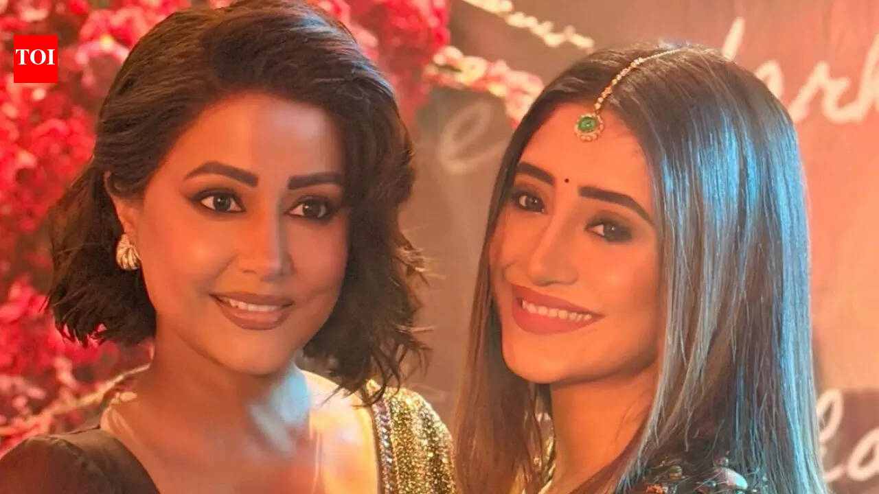 Yeh Rishta’s on-screen mother-daughter duo Hina Khan and Shivangi Joshi reunite; the former says, “Kitni sundar hai ye ladki” |