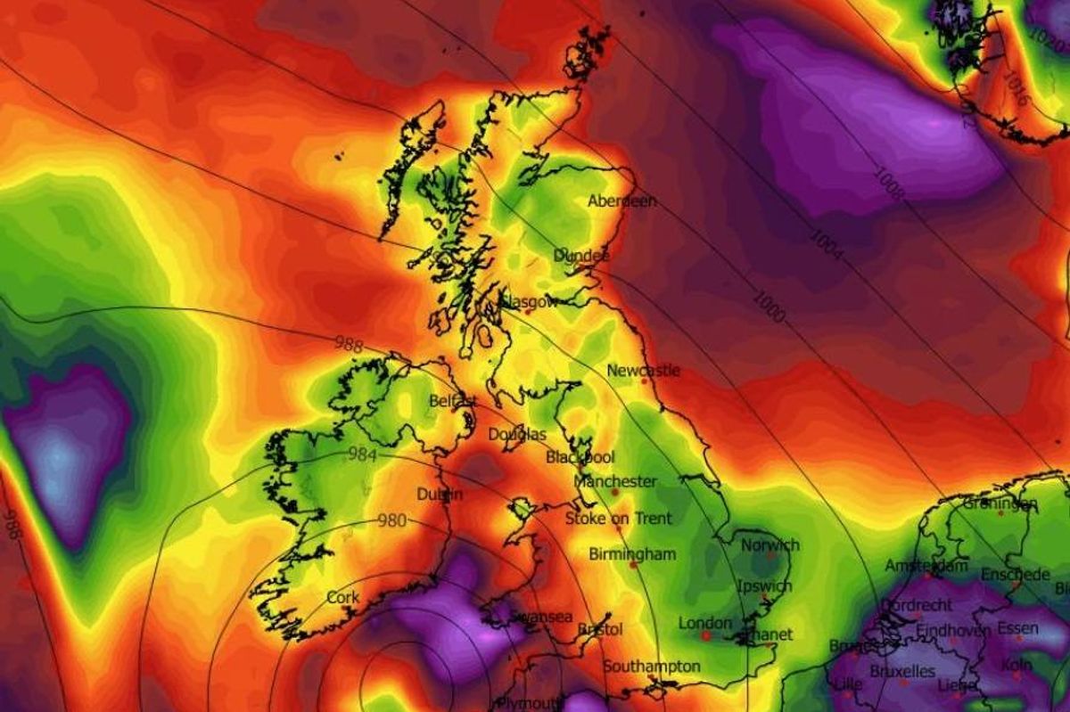 Storm Ingrid weather map