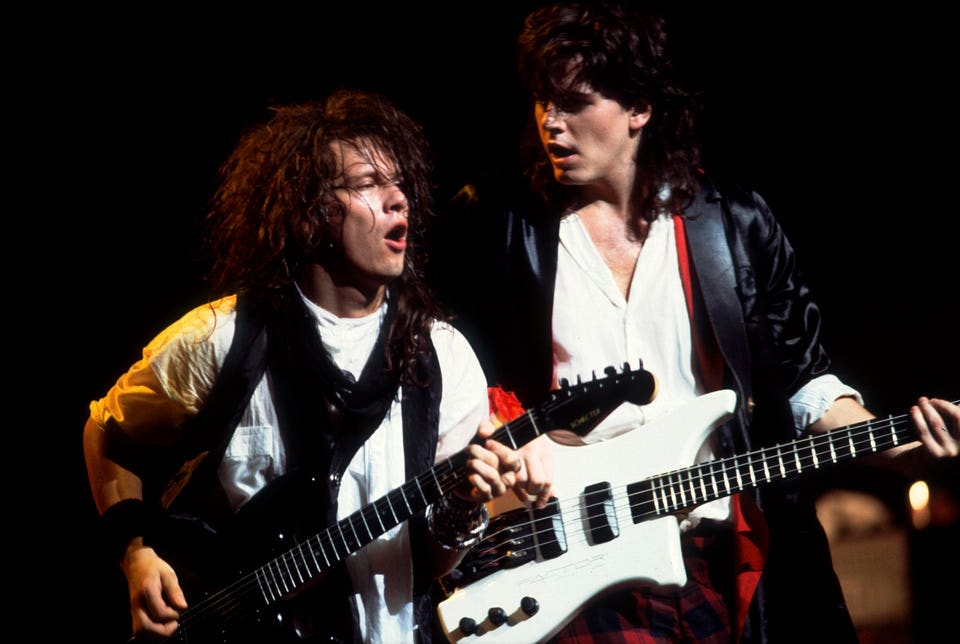 John Taylor And Andy Taylor On Stage