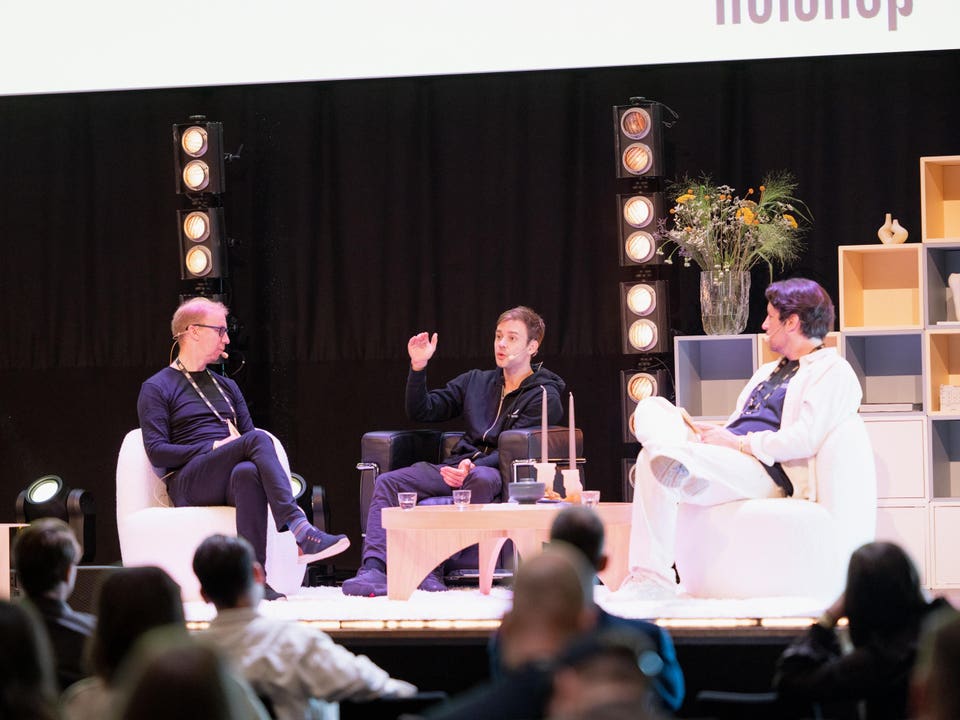 Founders talking on stage at Mashup 2025