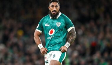 Bundee Aki dropped from Ireland’s Six Nations squad for disciplinary reasons