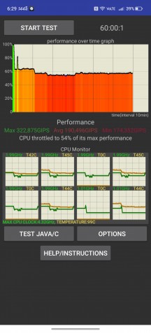 CPU and GPU stress tests without cooling fan - RedMagic 11 Air review