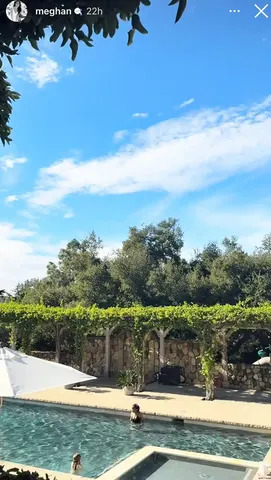 Meghan Markle/Instagram Lili and her grandma enjoy a day in the pool