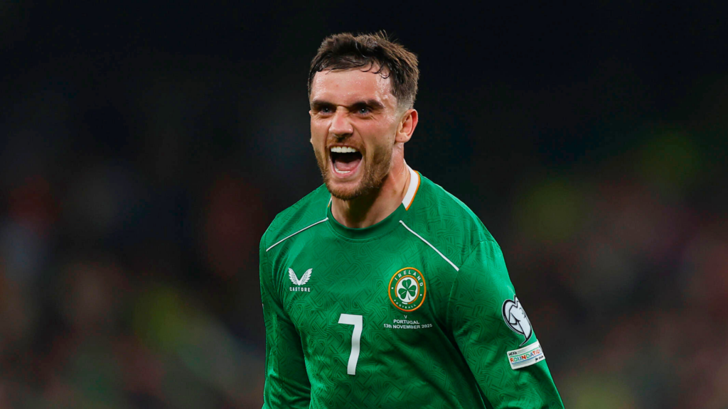 Leeds United linked Troy Parrott playing for the Republic of Ireland