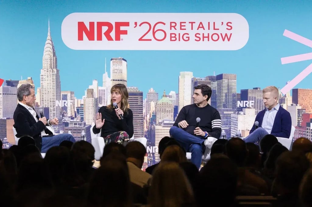 Pictured at NRF 2026: Retail’s Big Show are (from left), Ken Pilot from Ken Pilot Ventures, Sarah Travis from Target, Miguel Almeida from Nordstrom and Frank Bedo from Best Buy. Photo: Handout