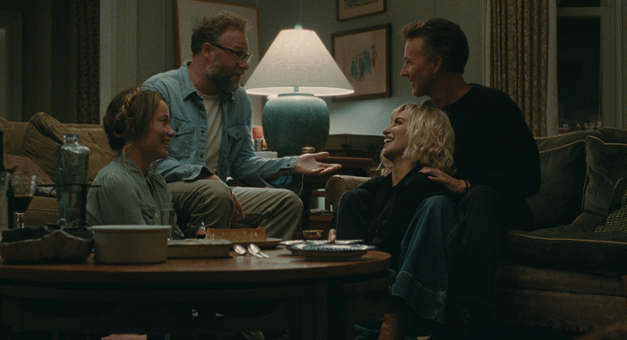 Olivia Wilde, Seth Rogen, Edward Norton, and Penélope Cruz in The Invite