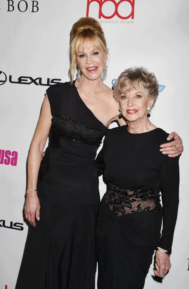 Melanie Griffith and Tippi Hedren attend the 2nd Annual Hollywood Beauty Awards on February 21, 2016. Getty Images