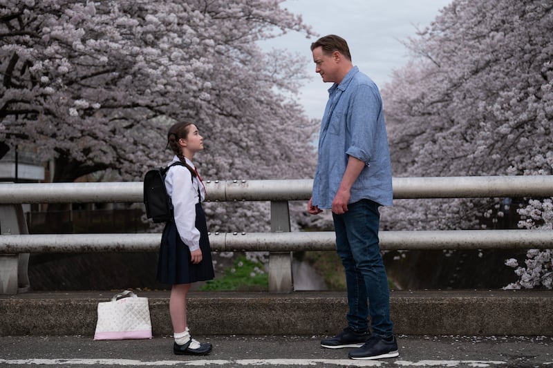 Rental Family: Brendan Fraser with Shannon Mahina Gorman. Photograph: James Lisle/Searchlight