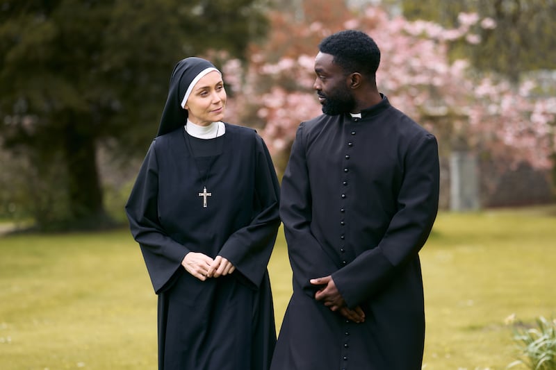 Falling: Keeley Hawes and Paapa Essiedu as Anna and David. Photograph: Robert Viglasky/Channel 4 