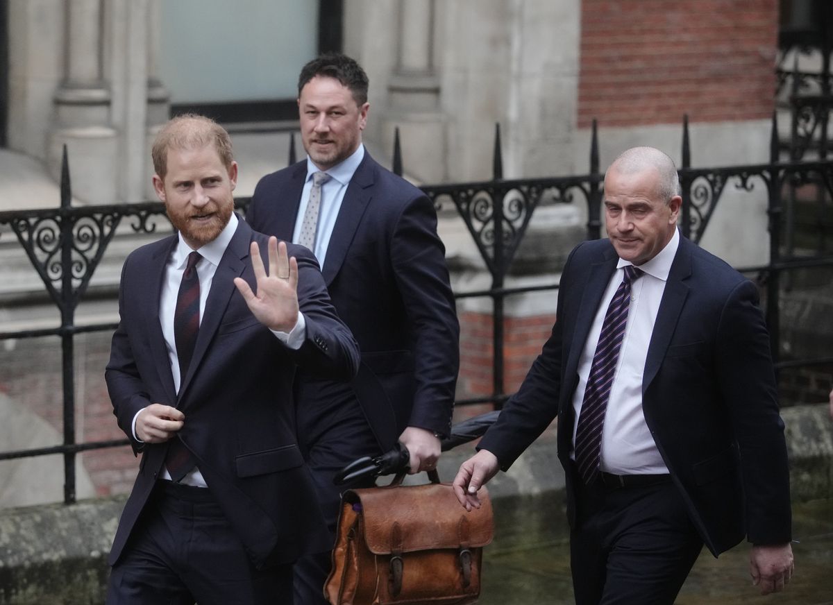 The Duke of Sussex leaving the Royal Courts Of Justice, central London