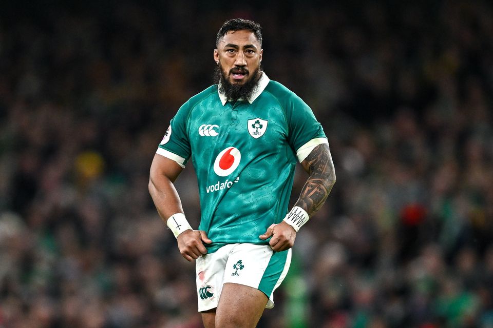 Ireland's Bundee Aki. Photo: Seb Daly/Sportsfile