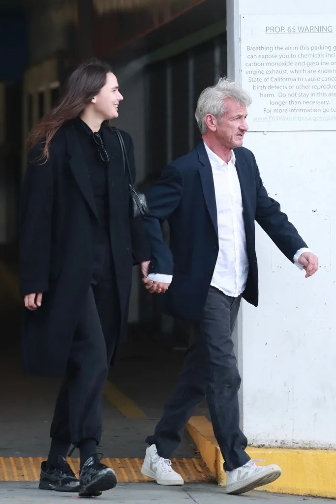 The actor sported a white button-up, blue blazer and black pants. BACKGRID