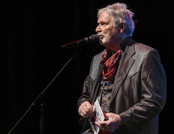 Actor Patrick Bergin recites a poem written by his father Paddy during the launch of the age friendly strategic plan